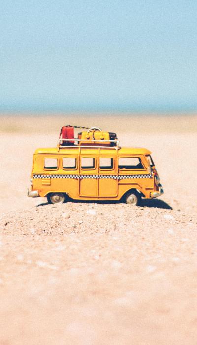 Bus am Strand